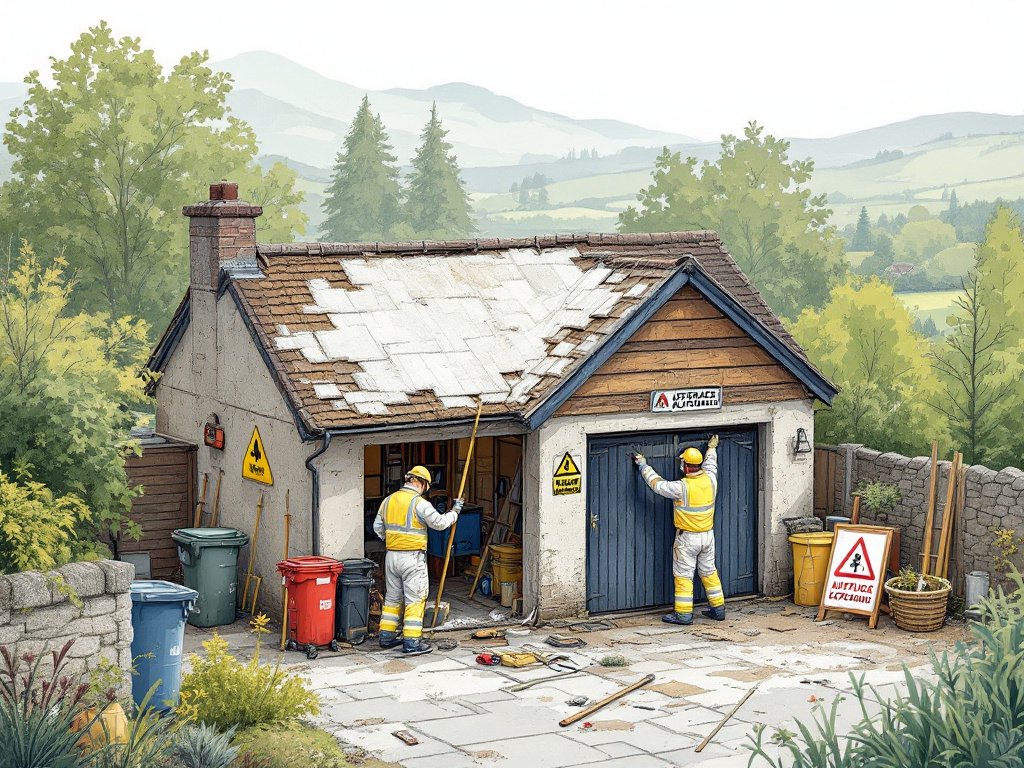 asbestos garage roof removal and replacement cost in scotland